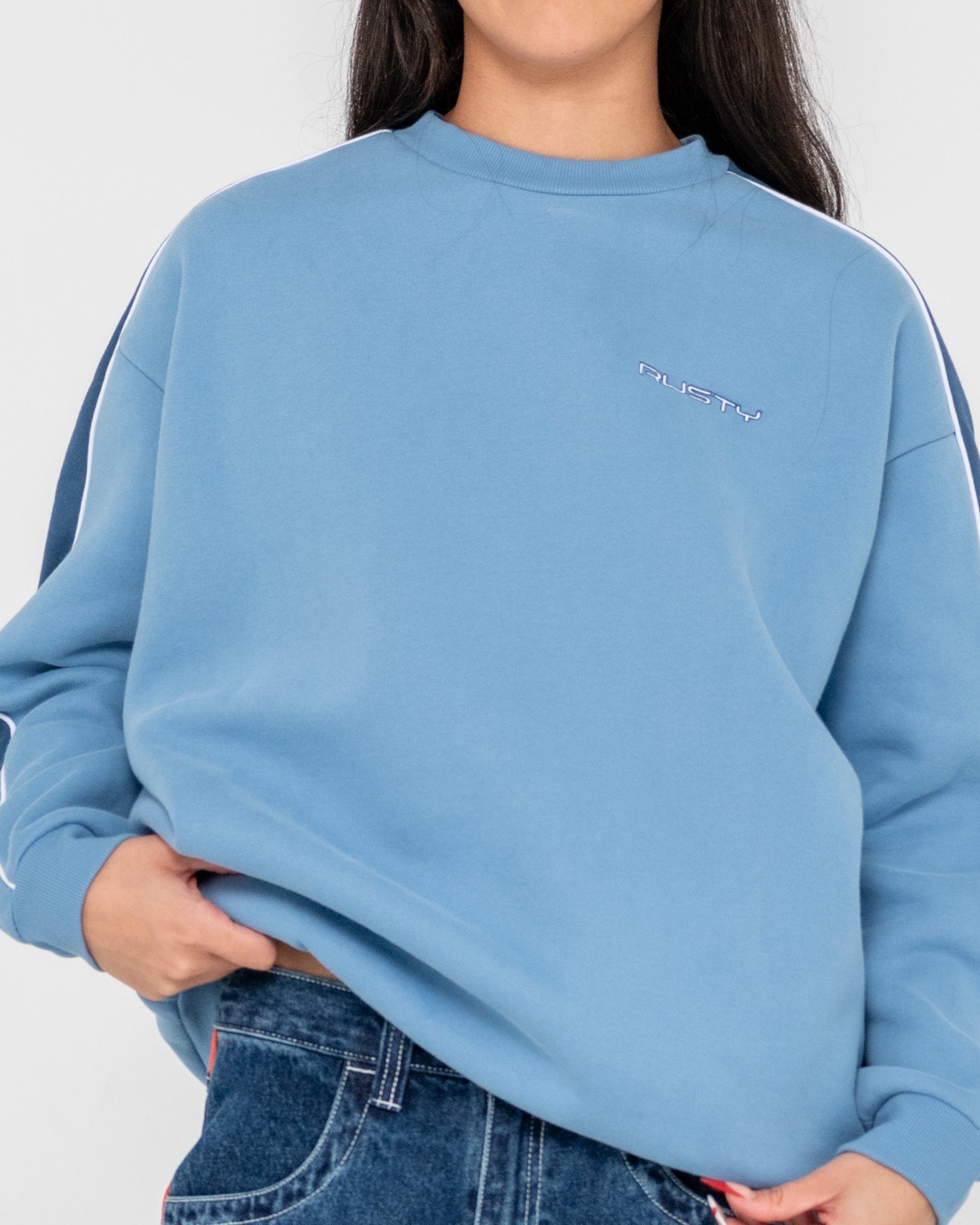 TWO TIMER PANELLED CREW FLEECE