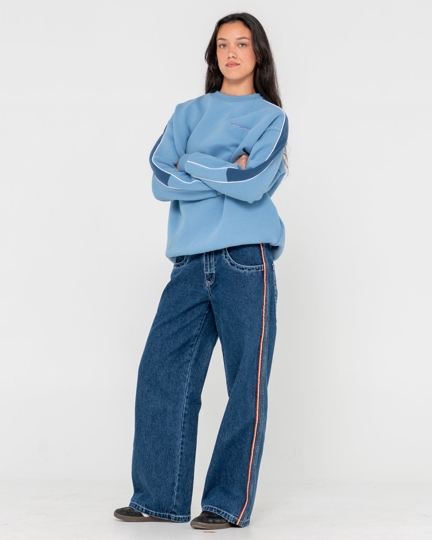 TWO TIMER PANELLED CREW FLEECE