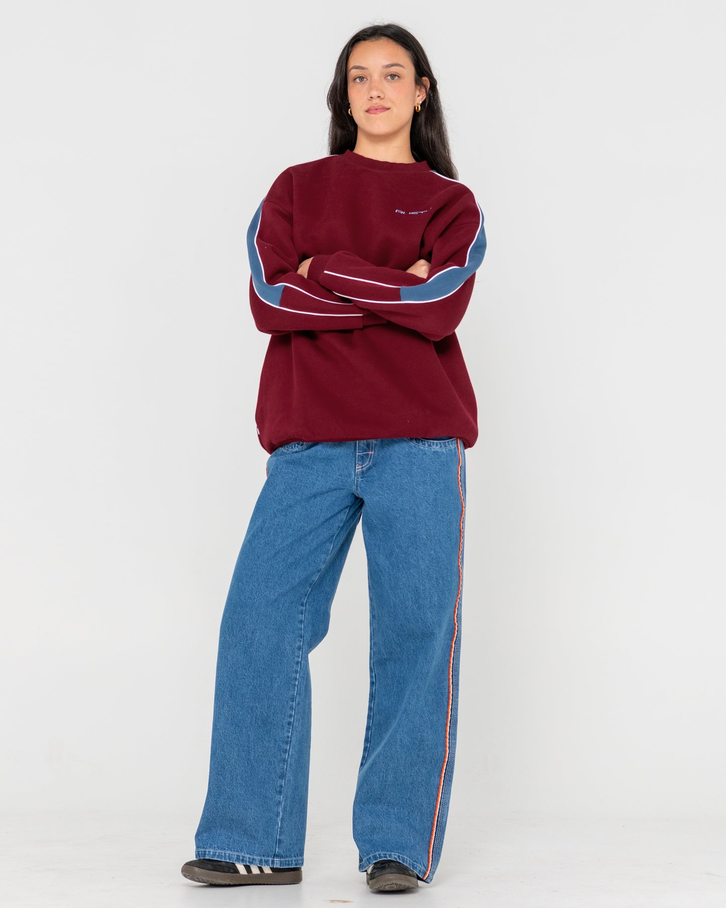 TWO TIMER PANELLED CREW FLEECE
