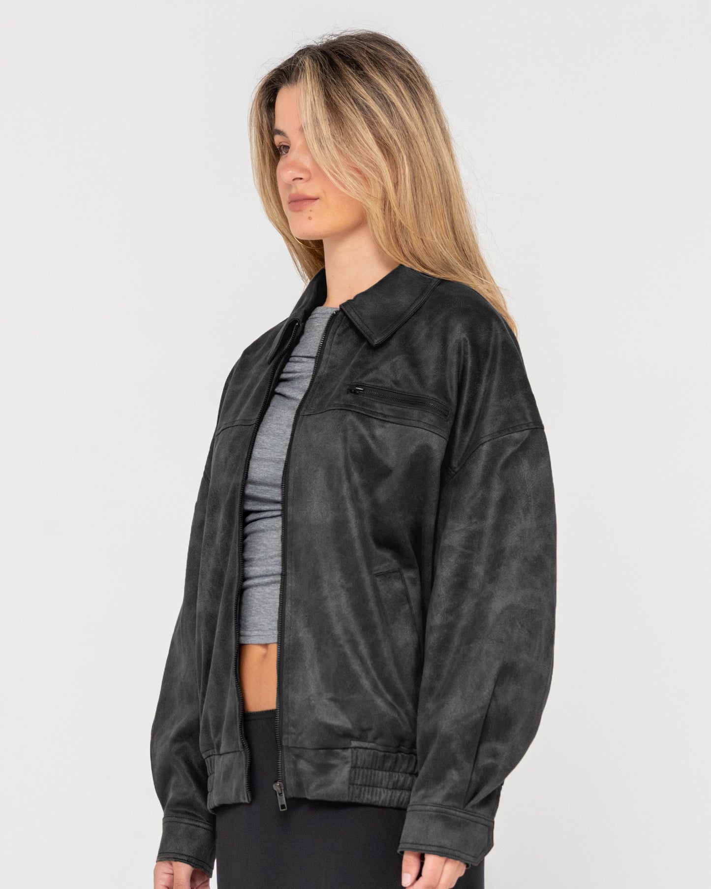 BACK STREET FAUX LEATHER JACKET