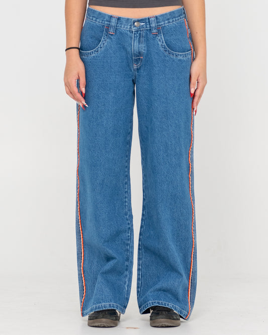FLIP MOMMY LOW RISE WIDE LEG DENIM PANT