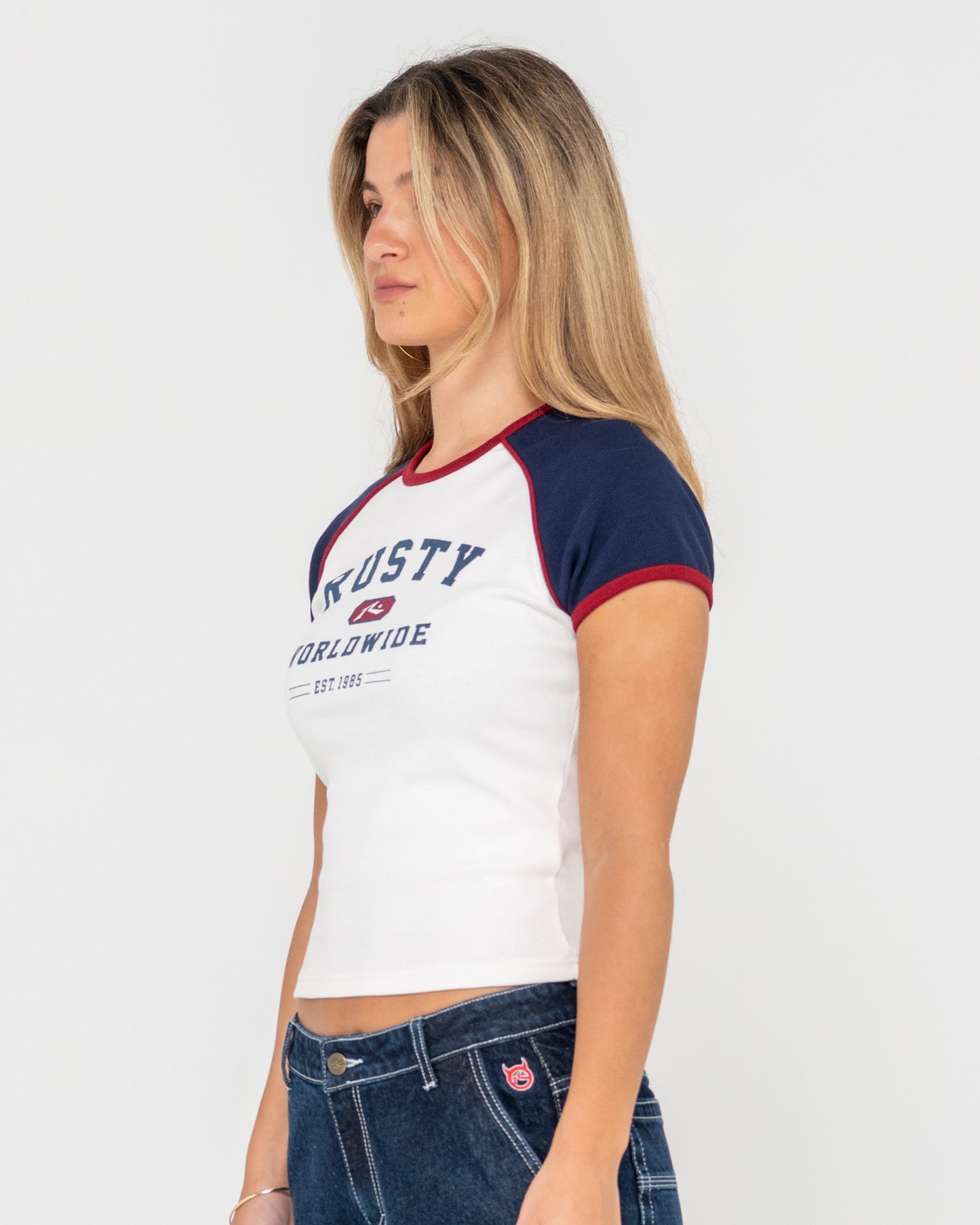 MR WORLDWIDE RAGLAN SKIMMER TEE