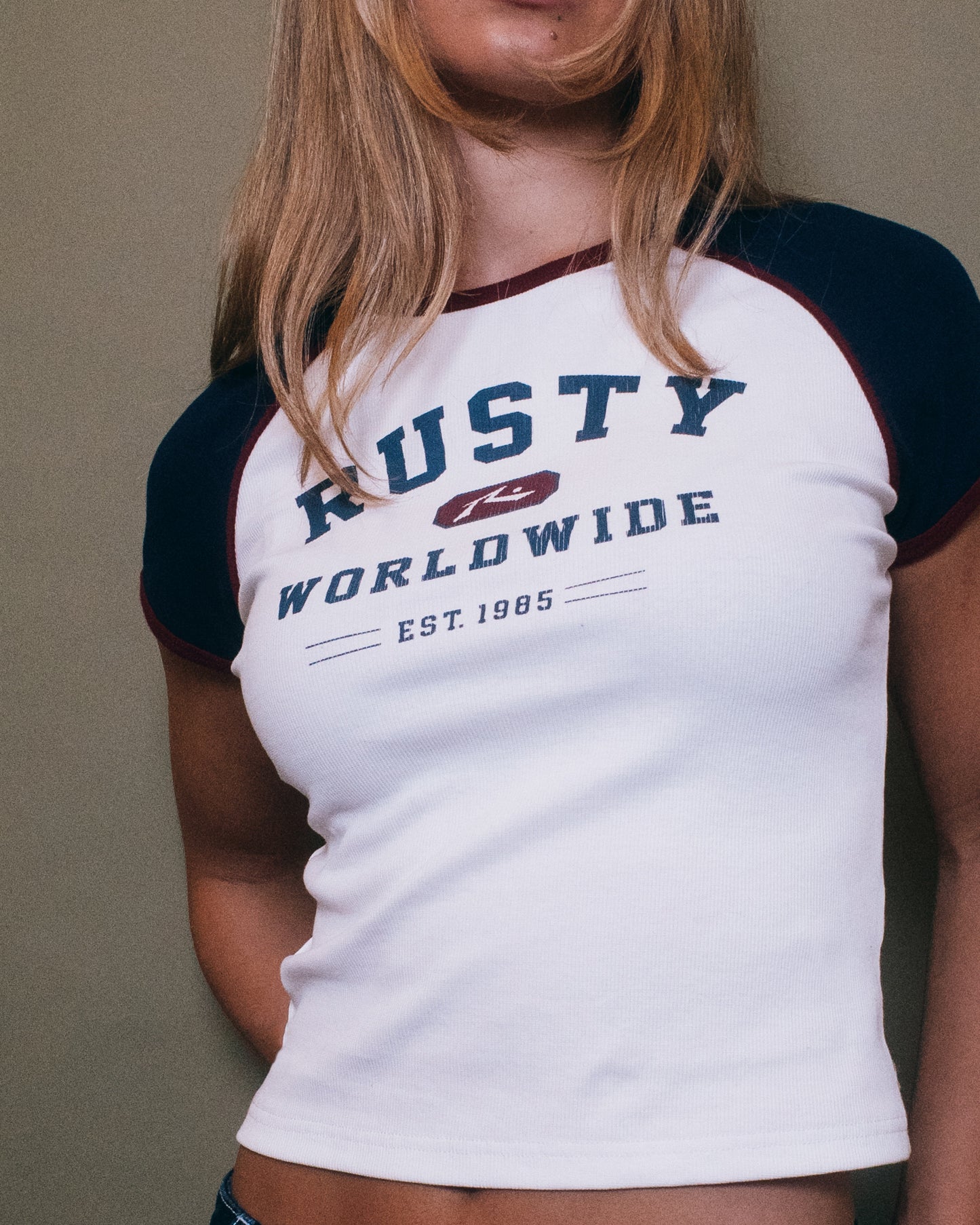MR WORLDWIDE RAGLAN SKIMMER TEE