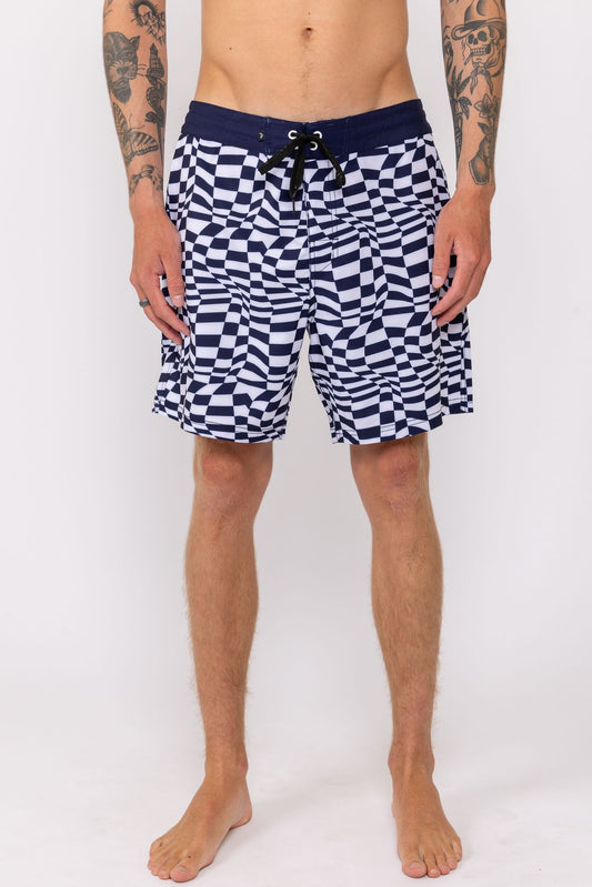 WARPPED CHECK FIXED BOARDSHORT