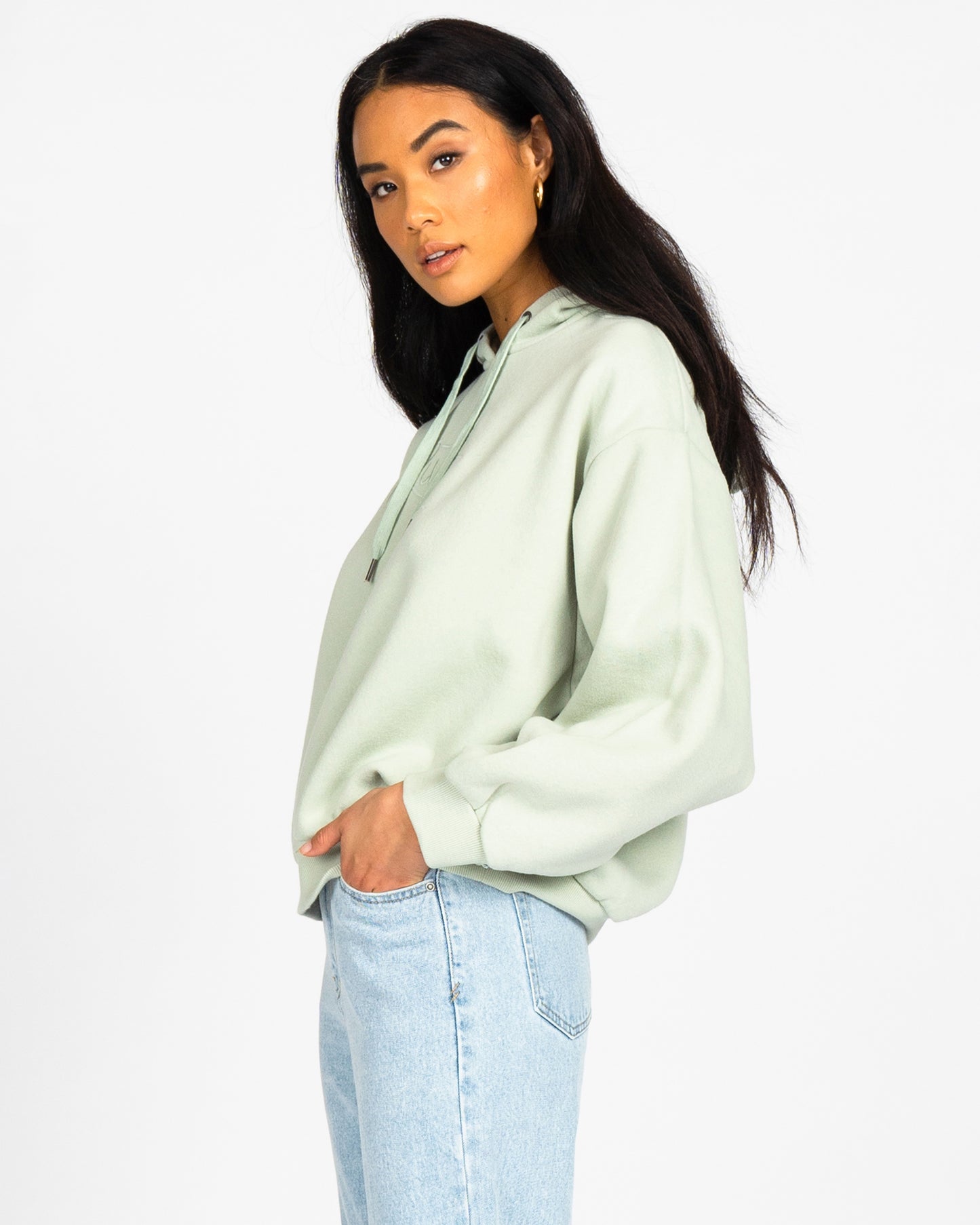 RUSTY SCRIPT OVERSIZE HOODED FLEECE