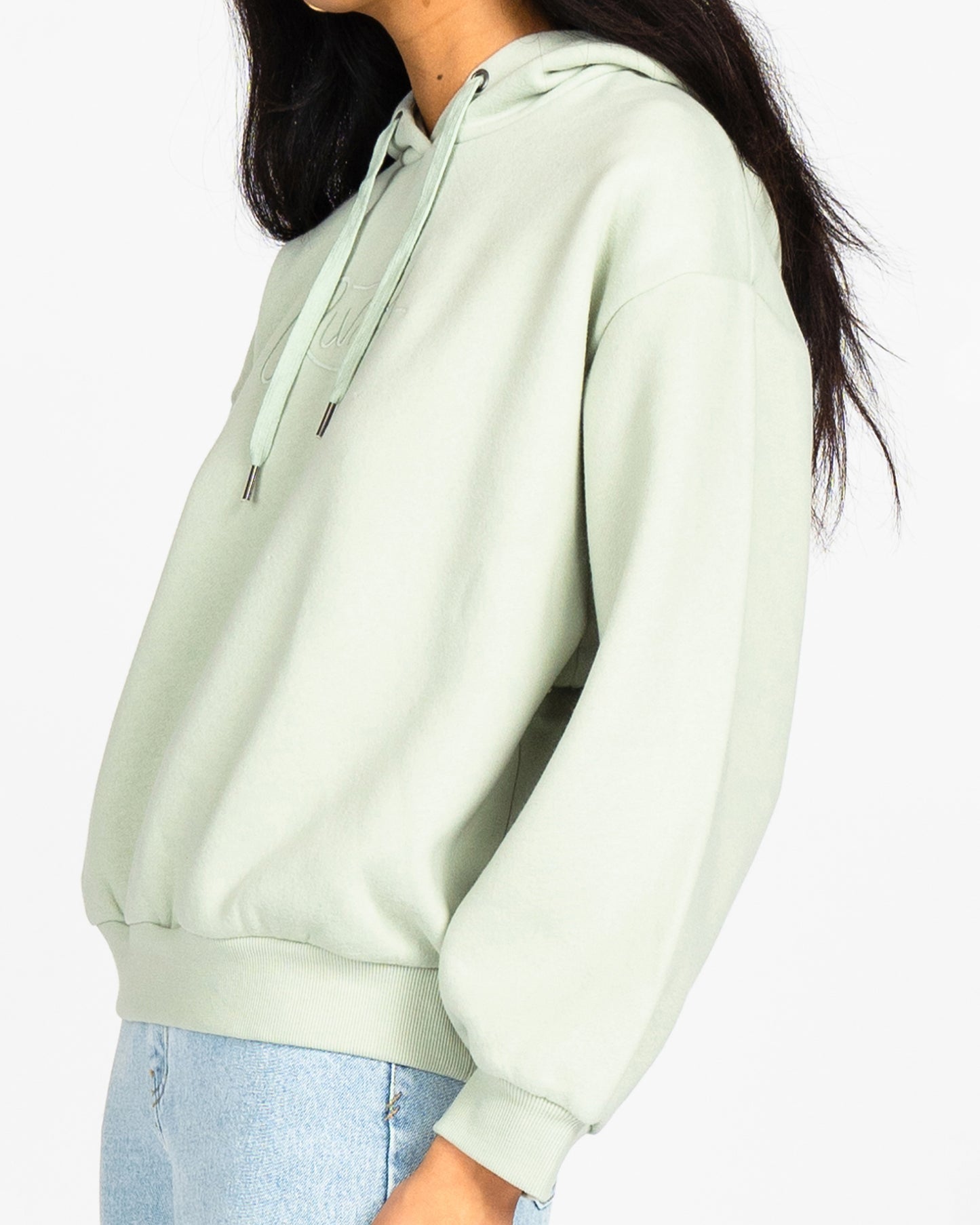 RUSTY SCRIPT OVERSIZE HOODED FLEECE