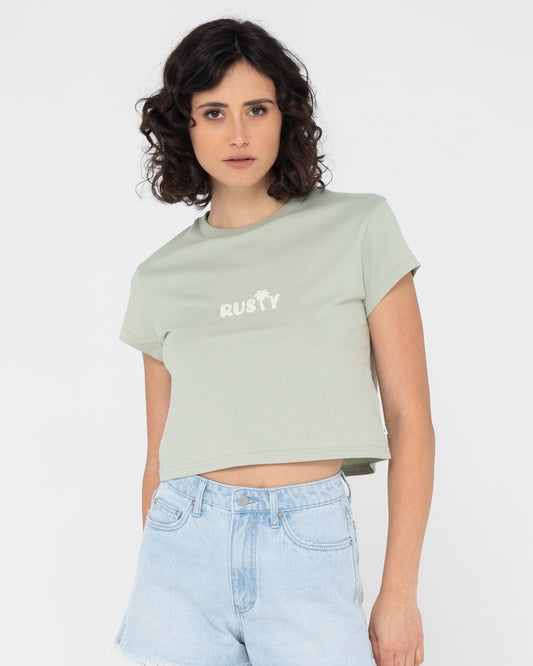 RUSTY PALM CLASSIC SLIM FIT CROP TEE