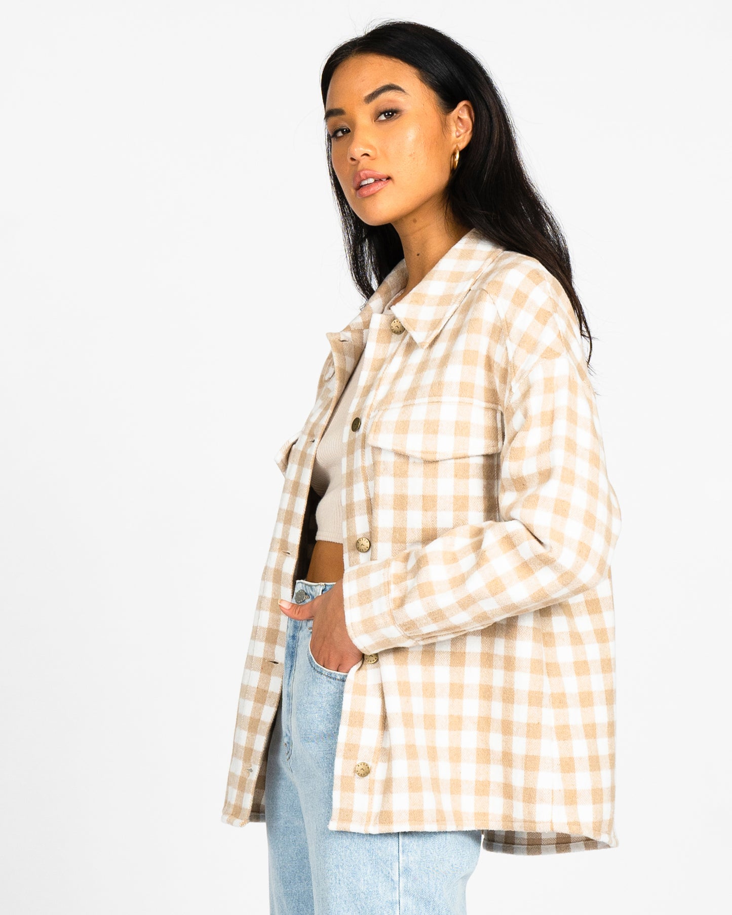 CHECKED OUT OVERSIZED SHIRT
