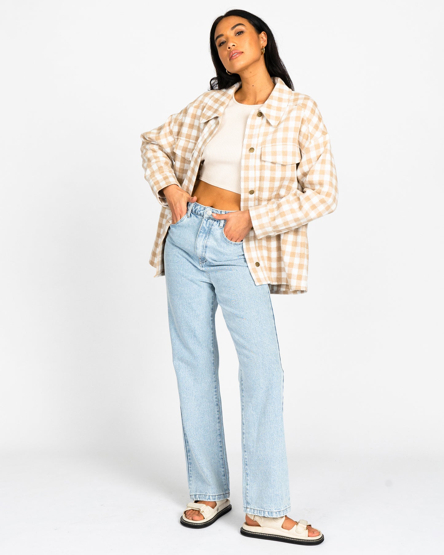 CHECKED OUT OVERSIZED SHIRT