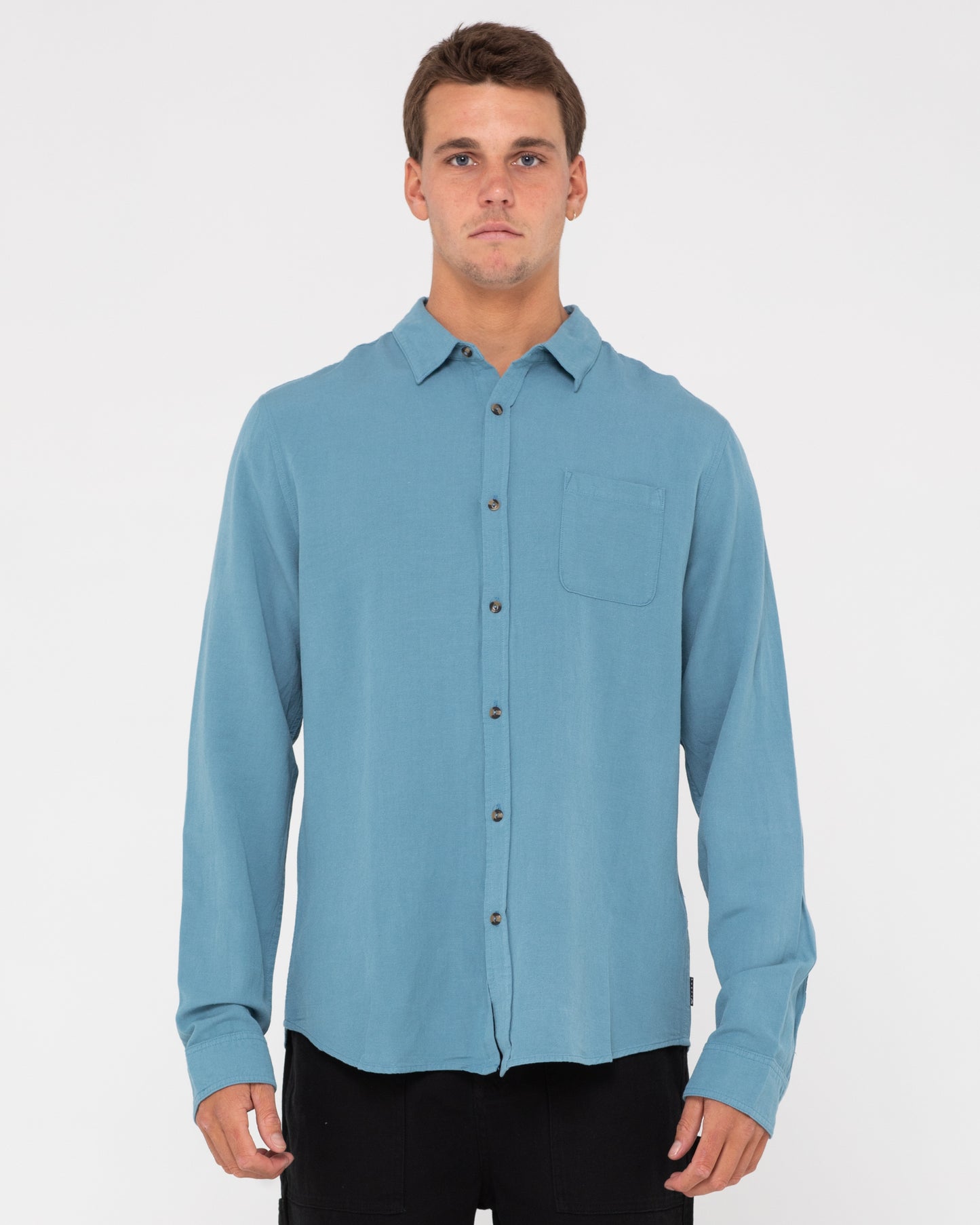 OVERTONE LONG SLEEVE LINEN SHIRT