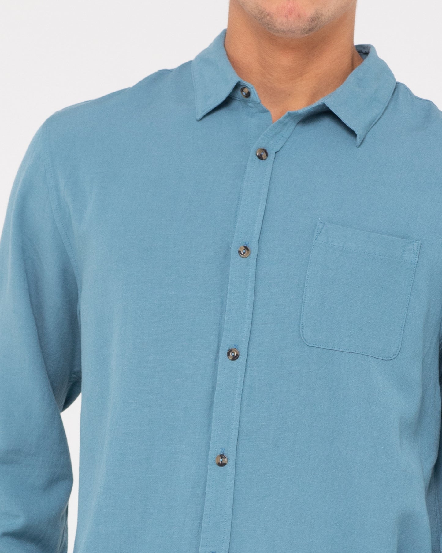 OVERTONE LONG SLEEVE LINEN SHIRT