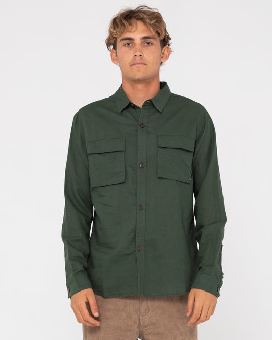 LINEN WORKWEAR LONG SLEEVE SHIRT