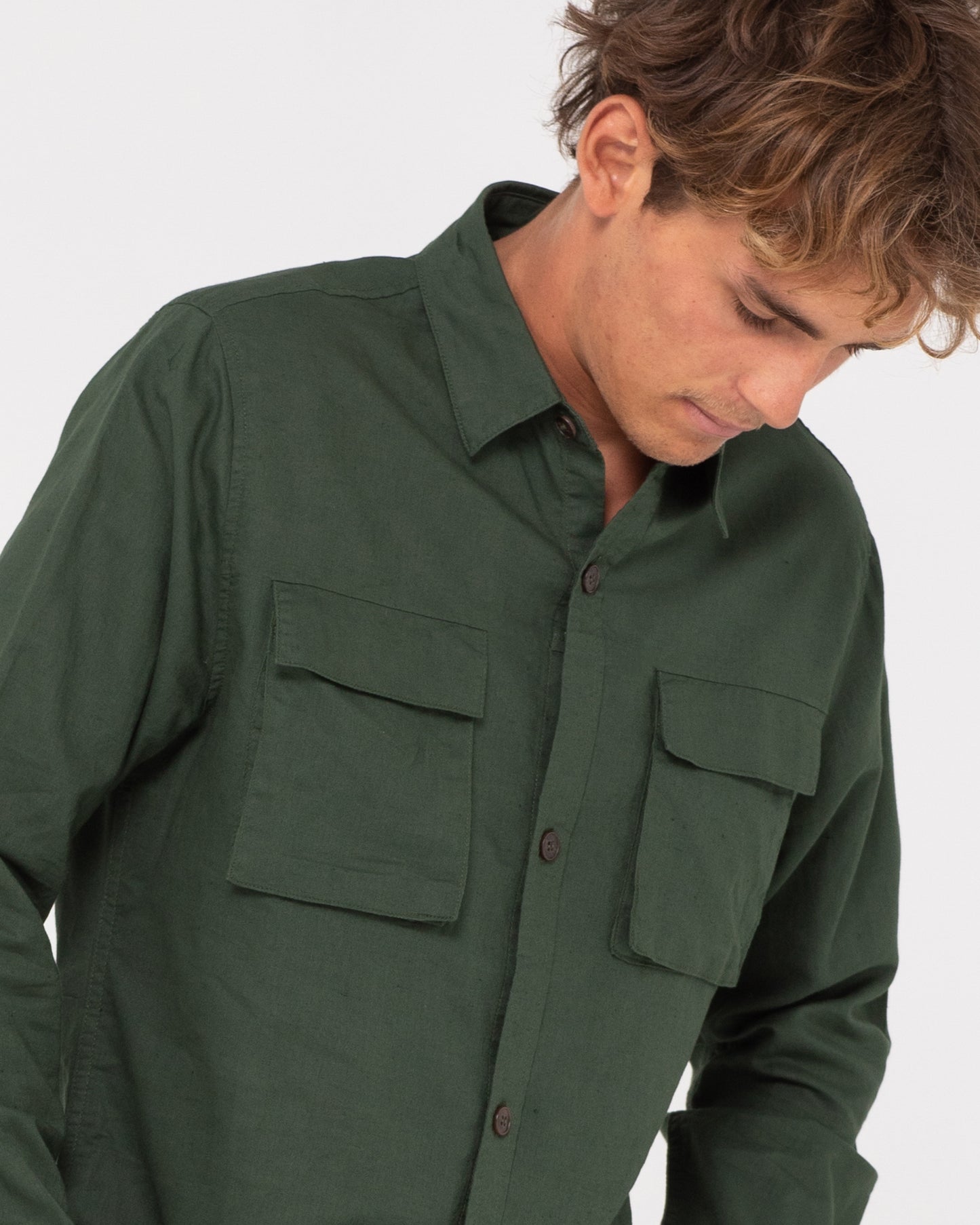 LINEN WORKWEAR LONG SLEEVE SHIRT