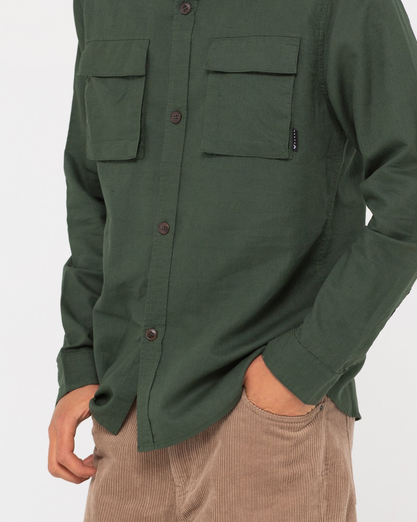 LINEN WORKWEAR LONG SLEEVE SHIRT
