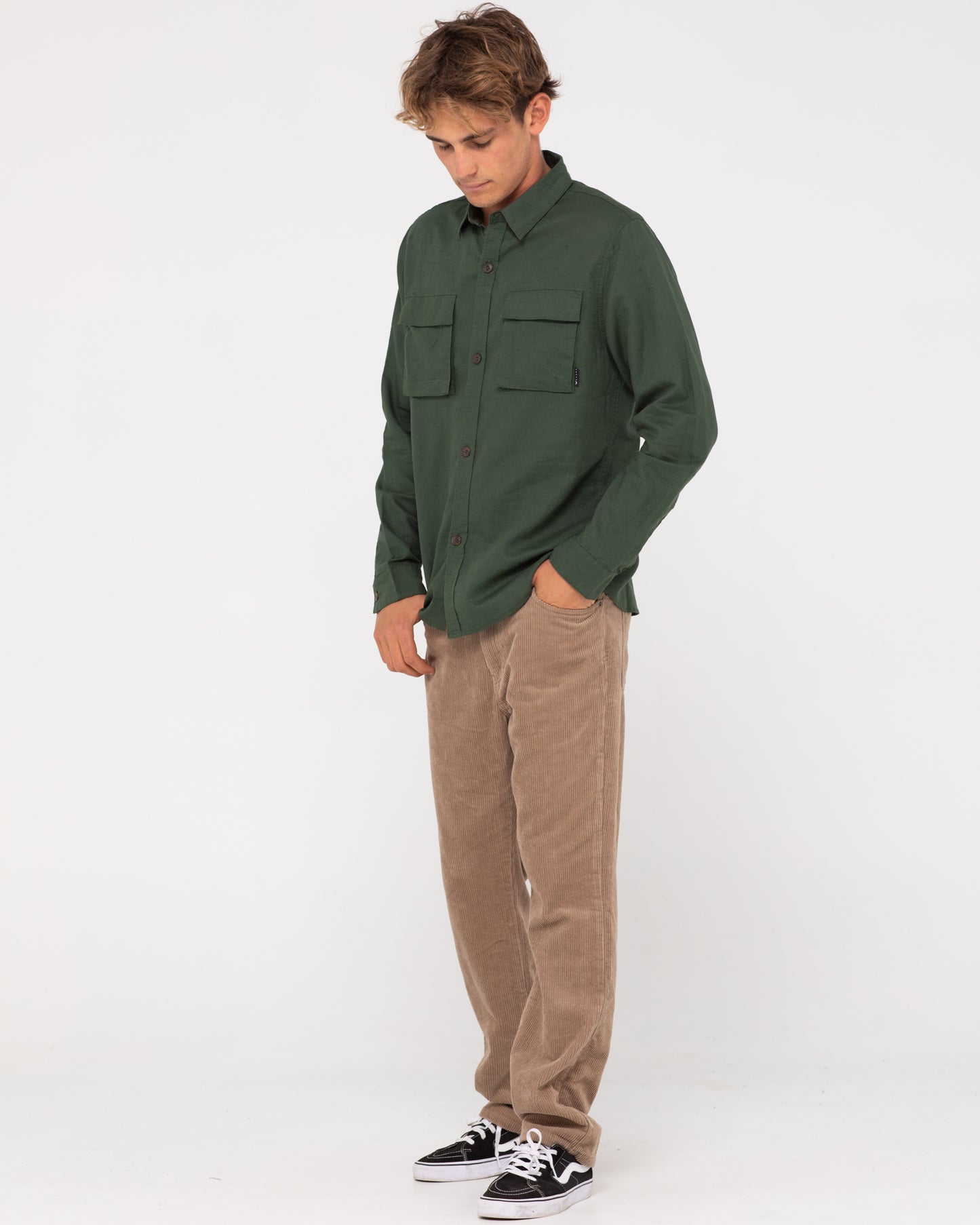 LINEN WORKWEAR LONG SLEEVE SHIRT