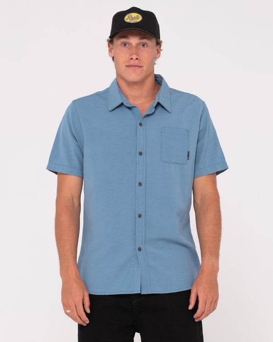 OVERTONE SHORT SLEEVE LINEN SHIRT