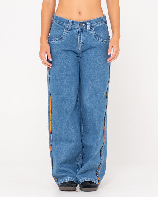 FLIP MOMMY LOW RISE WIDE LEG DENIM PANT