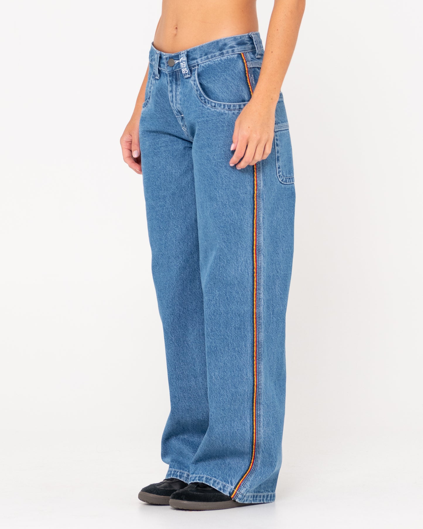 FLIP MOMMY LOW RISE WIDE LEG DENIM PANT