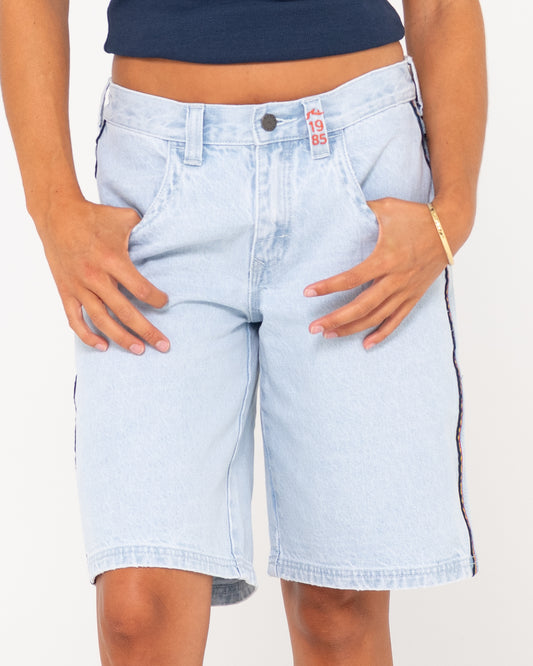 FLIP MOMMY LOW RISE WIDE LEG DENIM JORT