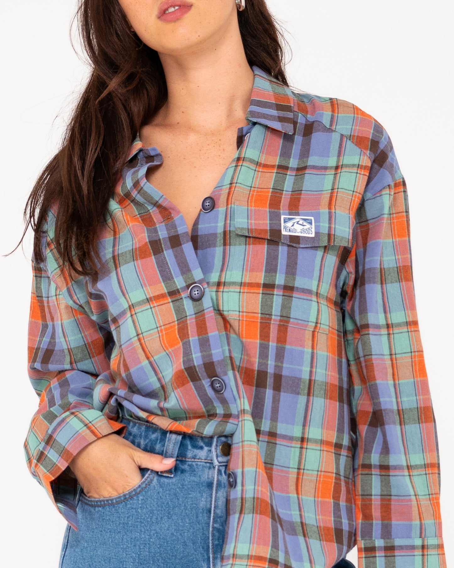 NOAH LONG SLEEVE PLAID OVER SHIRT