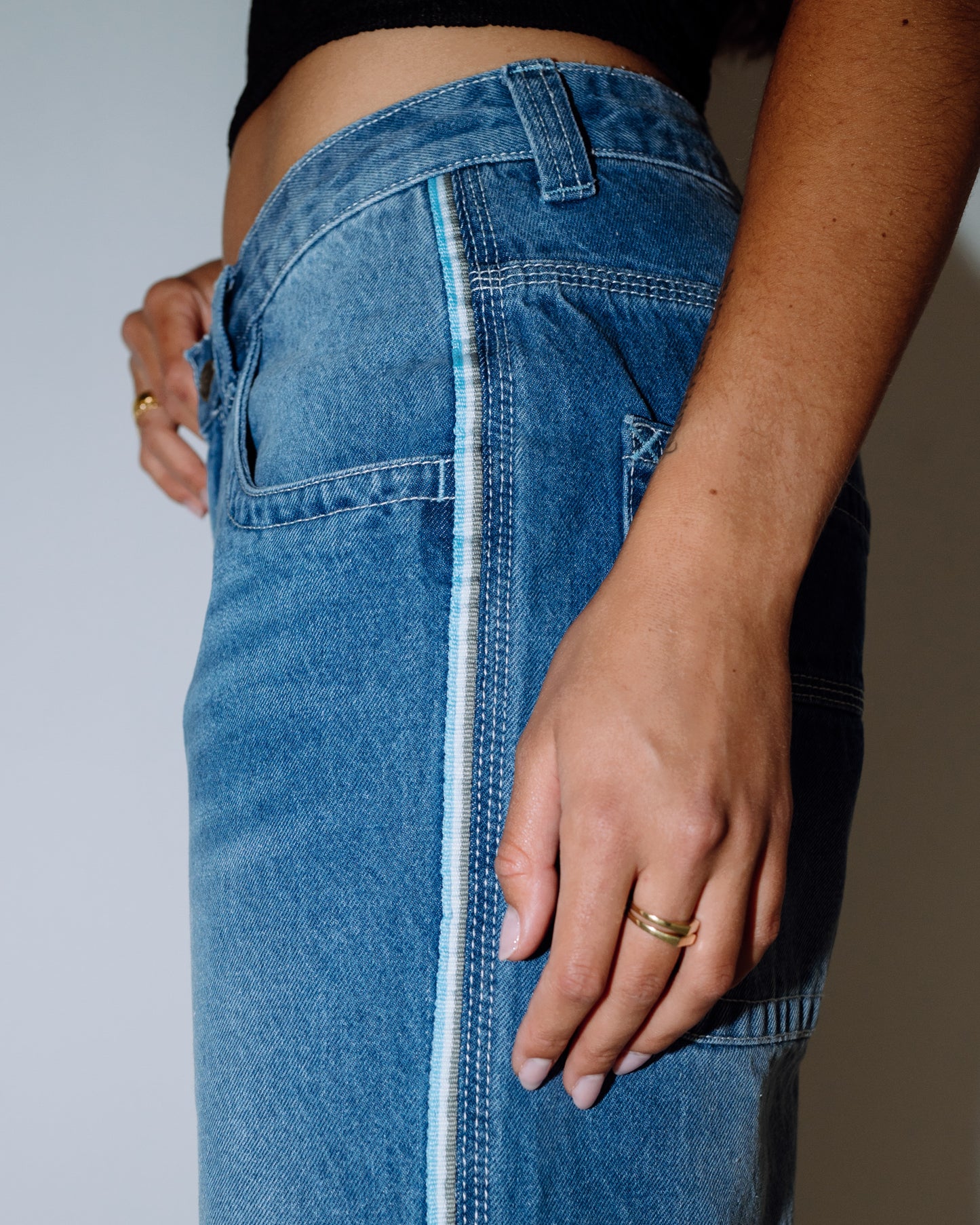 FLIP MOMMY LOW RISE WIDE LEG DENIM JOR