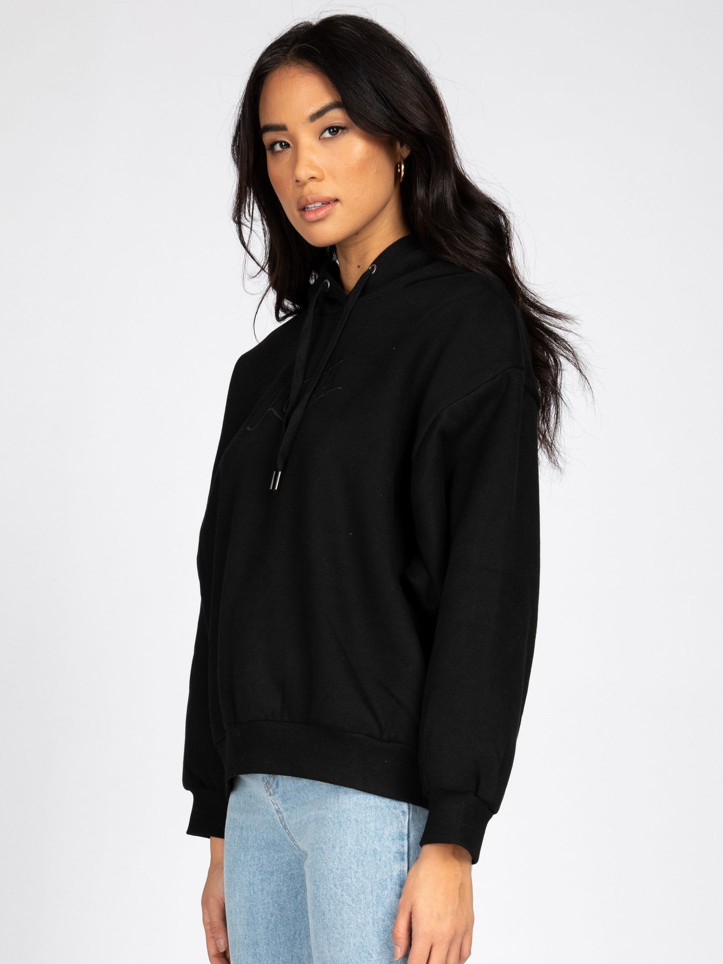 RUSTY SCRIPT OVERSIZE HOODED FLEECE