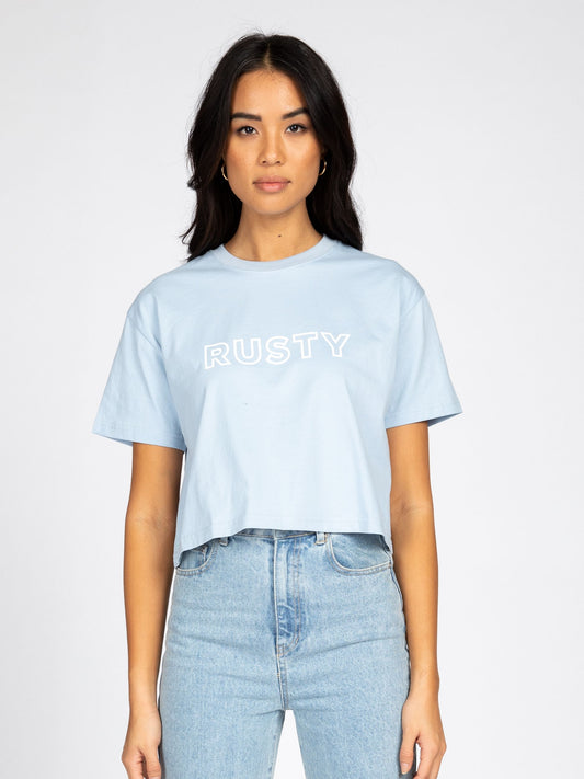 RUSTY KEY LINE EASY FIT CROP TEE