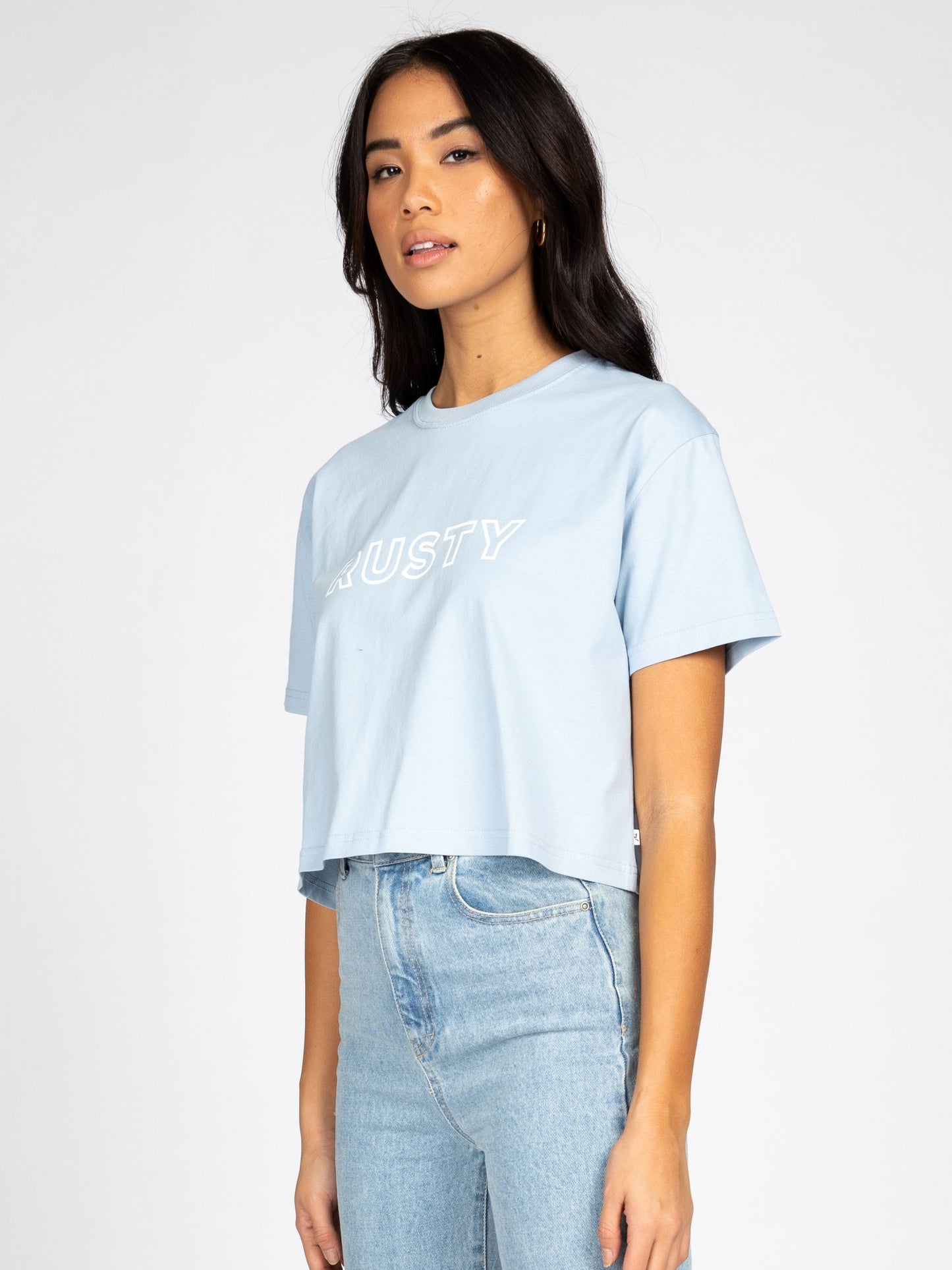 RUSTY KEY LINE EASY FIT CROP TEE