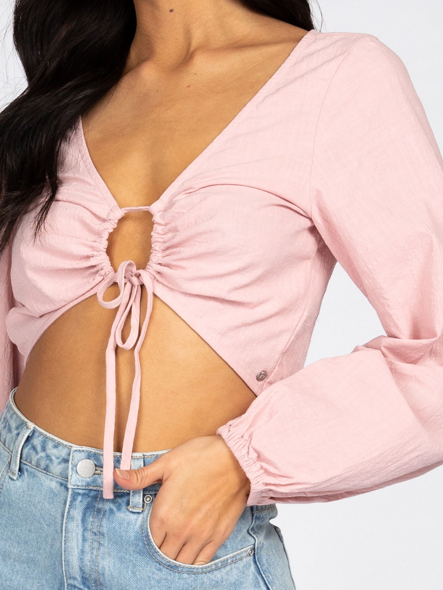 FREESIA REVERSIBLE LONG SLEEVE TOP