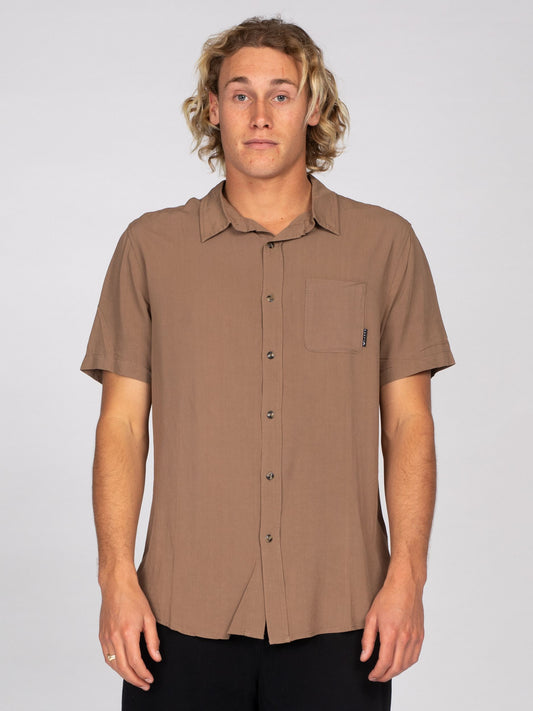 RAZOR BLADE SHORT SLEEVE RAYON SHIRT