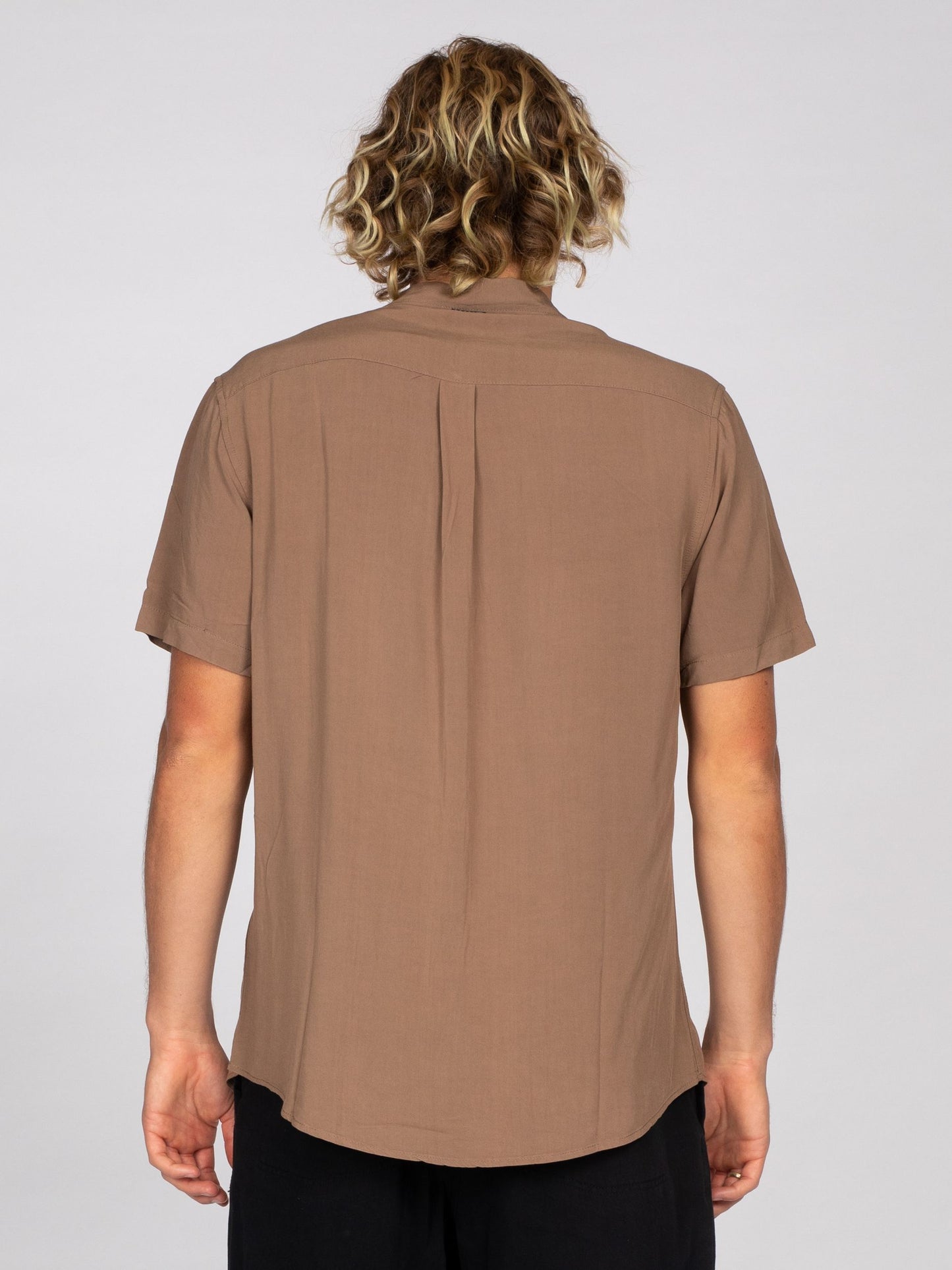 RAZOR BLADE SHORT SLEEVE RAYON SHIRT