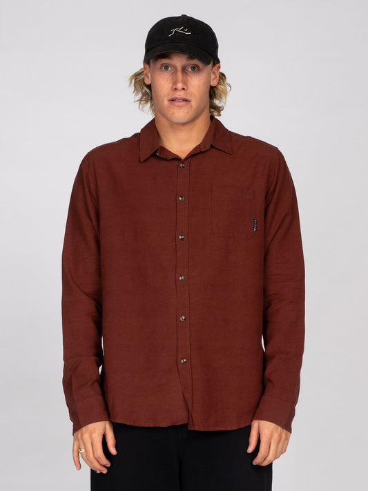 OVERTONE LONG SLEEVE LINEN SHIRT