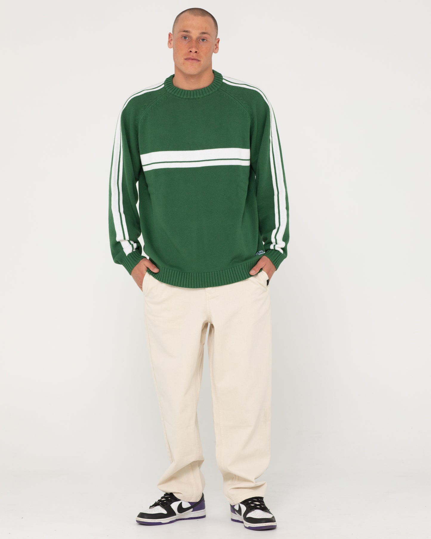 WHITE LINES KNIT SWEATER