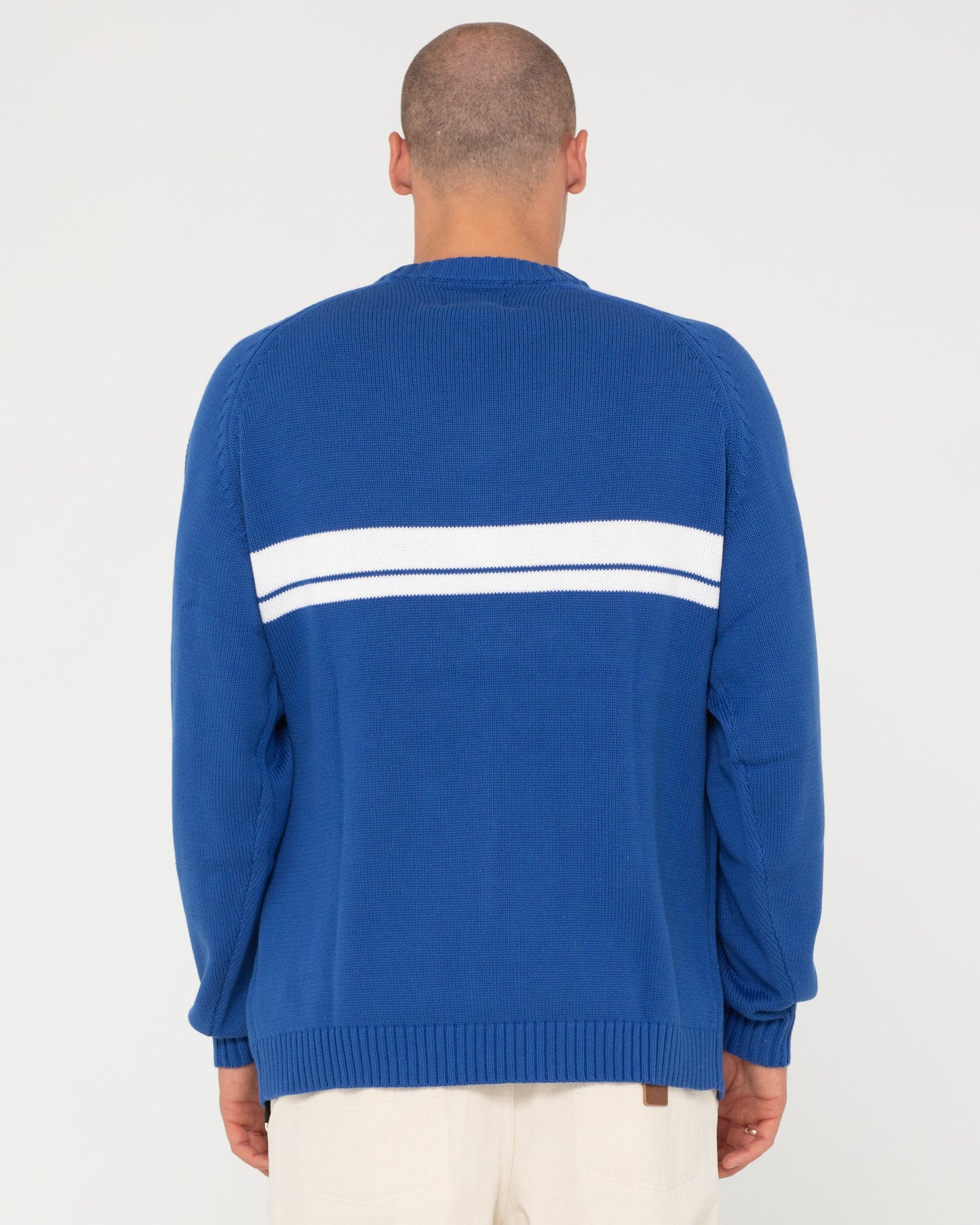 White LINES KNIT SWEATER