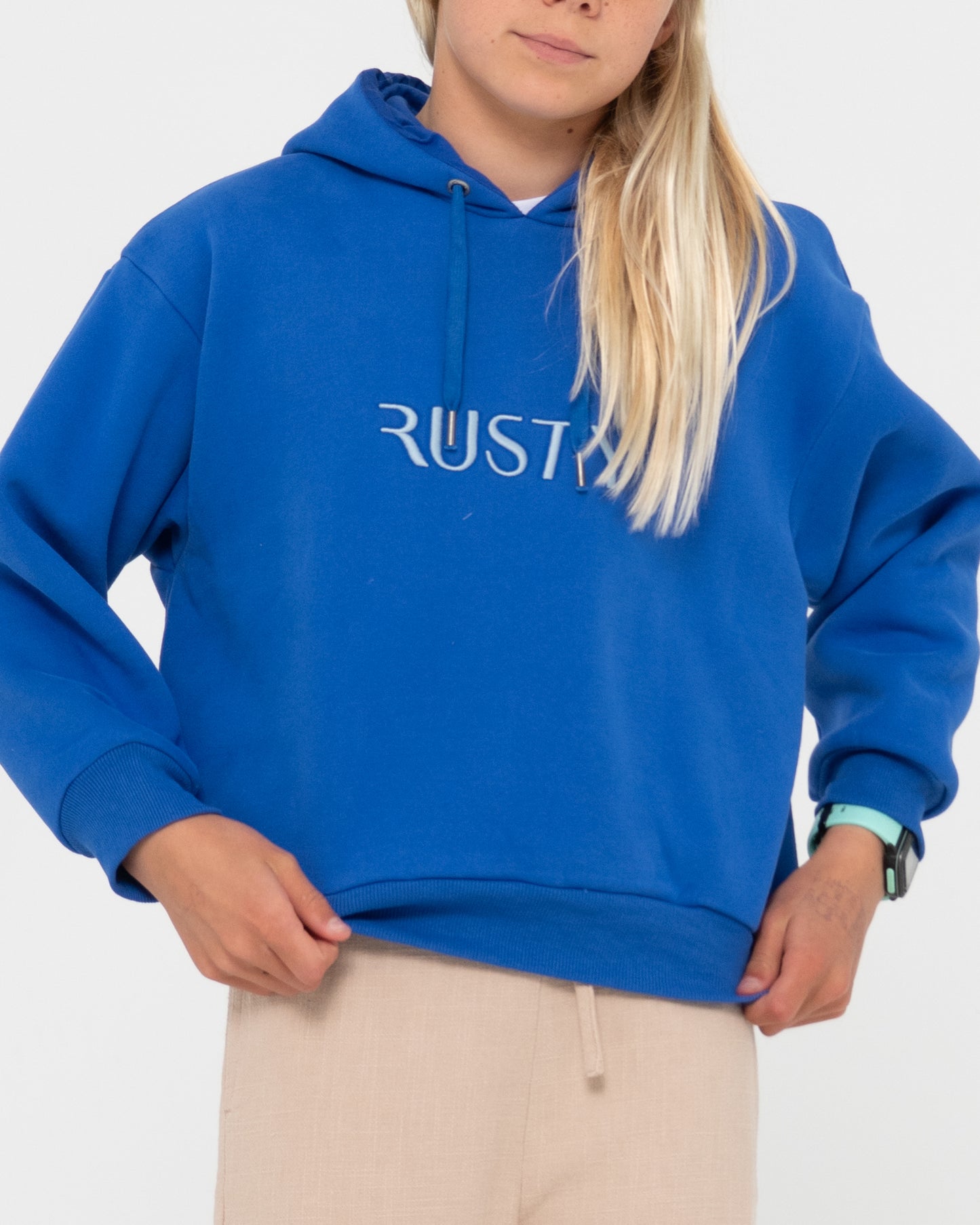 RUSTY SIGNATURE HOODED FLEECE GIRLS
