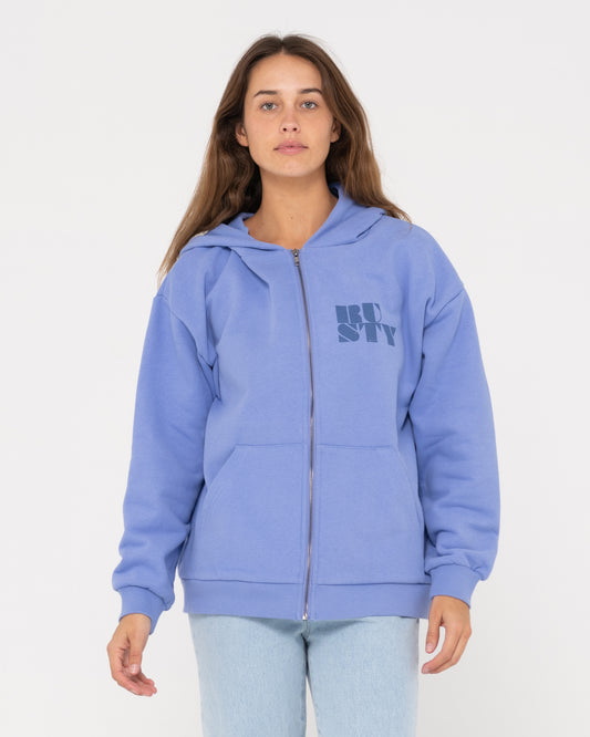 RUSTY CODE OVERSIZE ZIP HOODED FLEECE