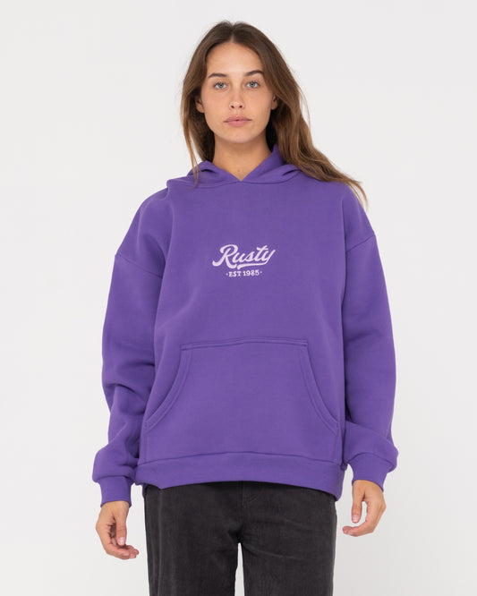 RUSTY OLD SCHOOL OVERSIZE HOODED FLEECE